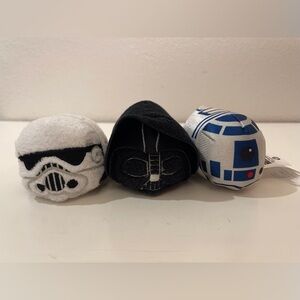 Disney Lot‎ of 3 Star Wars Tsum Tsum Clone Trooper Star Vader Mini Toys